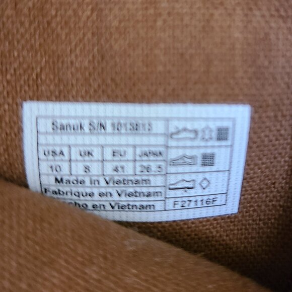 Sanuk Sangria Suede & Canvas Lace-up Moccasin Boots - Size 10 - Picture 7 of 9